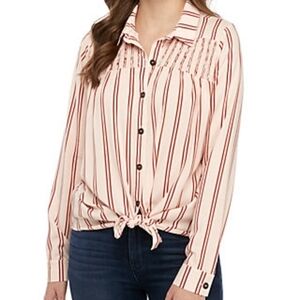 NWT Taylor & Sage Long Sleeve‎ Button Front Blouse